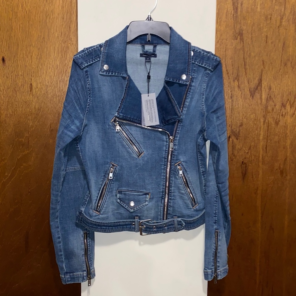 💙NWT Tommy Hilfiger Moto Jean Jacket